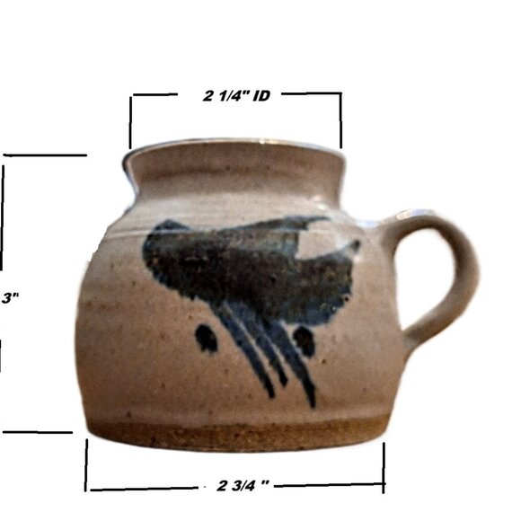 Set of 6 Hand Thrown Studio Pottery Stoneware 6 Ounce Mugs Never Used - Picture 4 of 6